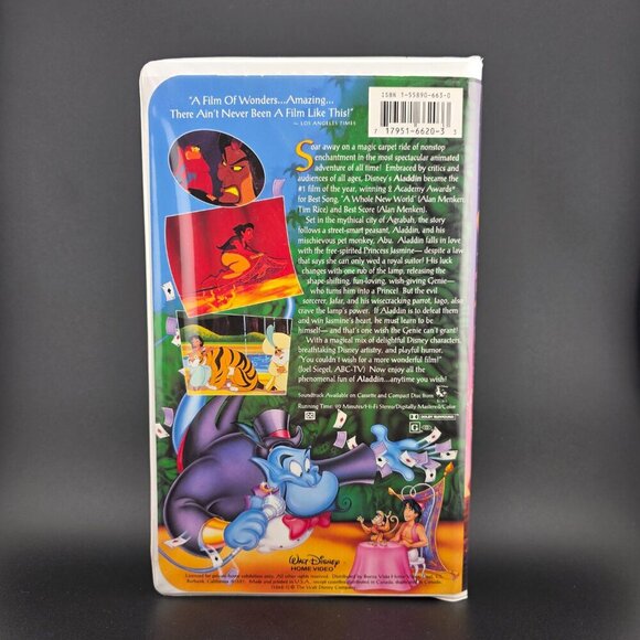 Disney Aladdin Black‎ Diamond VHS – Pre-Owned - Picture 2 of 6